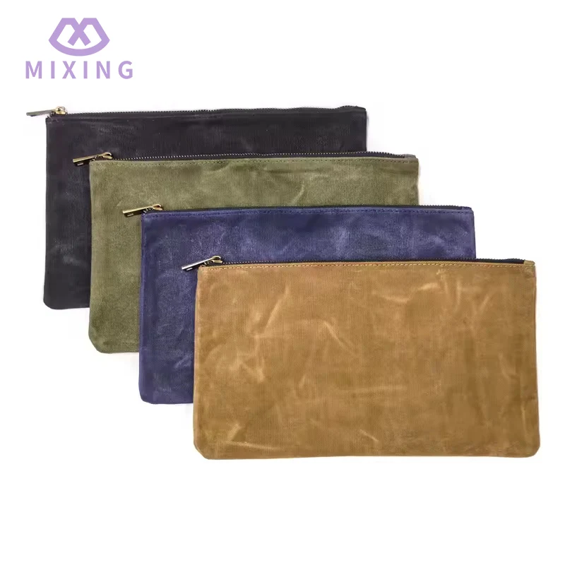 Værktøjstaske i voksbehandlet lærred